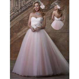 Dynamisch  Tüll Duchesse Blumen Brautkleider  Standesamtliche Hochzeit